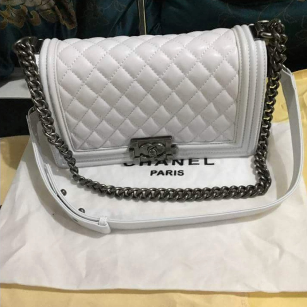 Chanel white crossbody bag